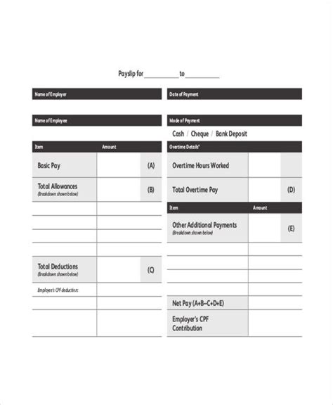 You can download free payslip template from this page. Excel Pay Slip Template Singapore - A user can easily make ...