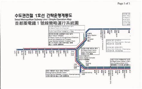Red Bread Tie Seoul Subway Line 1 서울 지하철 줄 1
