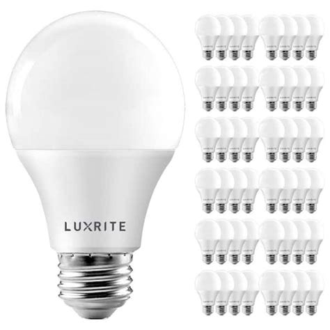 Luxrite 60 Watt Equivalent A19 Dimmable Led Light Bulb Enclosed Fixture