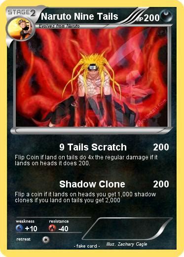 Pokémon Naruto Nine Tails 42 42 9 Tails Scratch My Pokemon Card