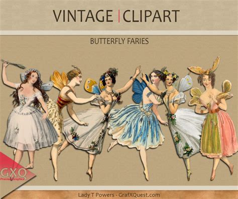 Vintage Butterfly Fairies