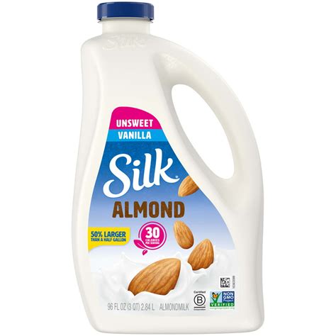 Silk Unsweetened Vanilla Almond Milk 96 Oz