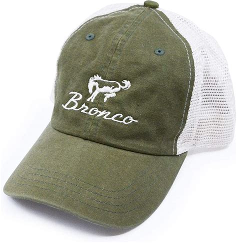 Ford Bronco Baseball Cap Adjustable Pigment Washed Hat