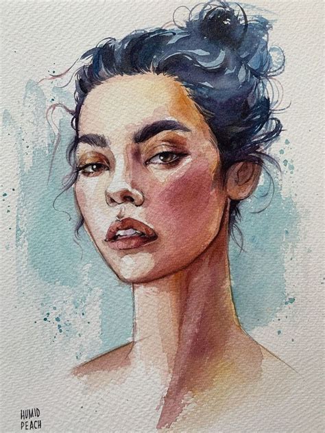 Pin By Nuñez Gaila On Acrylique Watercolor Art Face Portrait Art Watercolor Face