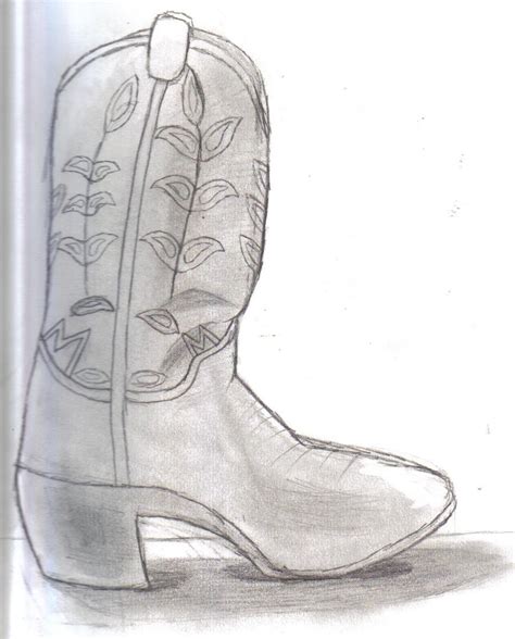 Cowboy Boot Pencil Sketch By Californiahunt24 On Deviantart