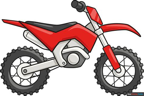 How To Draw A Dirt Bike Really Easy Drawing Tutorial