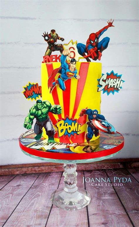 Super Heros Birthday Cake Avengers Birthday Cakes Marvel Birthday Party Superhero Birthday