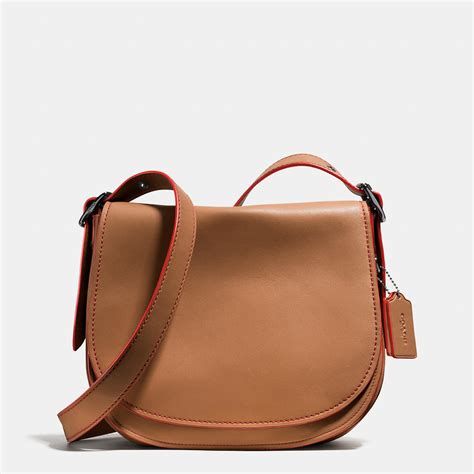 COACH Saddle Bag In Glovetanned Leather in Brown - Lyst