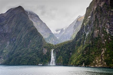 Milford Sound Fjord South Island Of New Zealand Stock Image Image