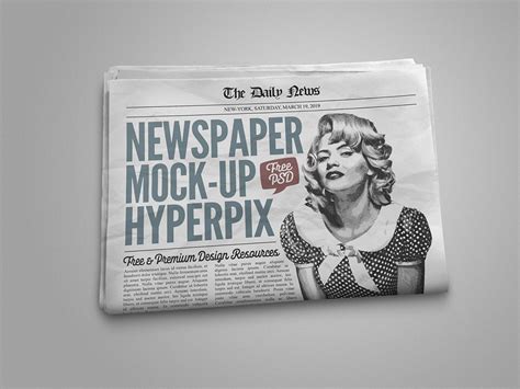 Full Page Newspaper Mockup Psd Template Hyperpix Riset