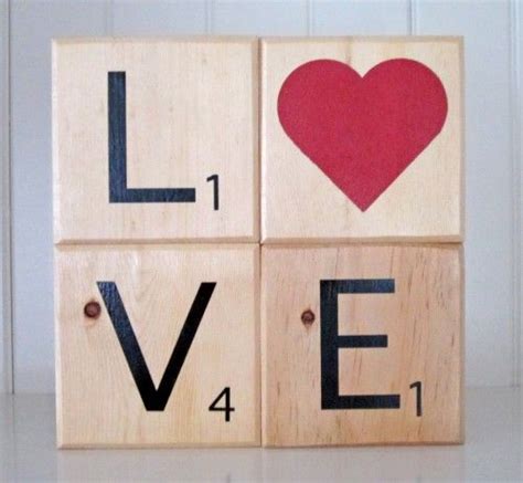 Diy Tutorial Scrabble Blocks Valentines Diy Valentines Day Diy