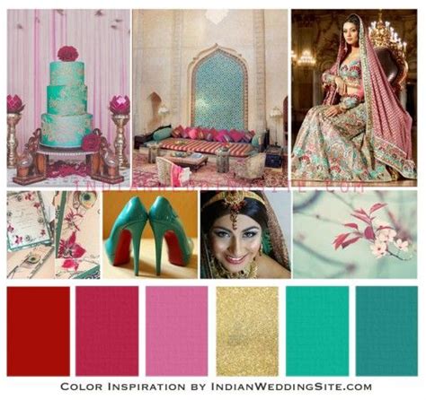 Love The Fun Pop Of Colors And Dazzling Gold With Teal Indian