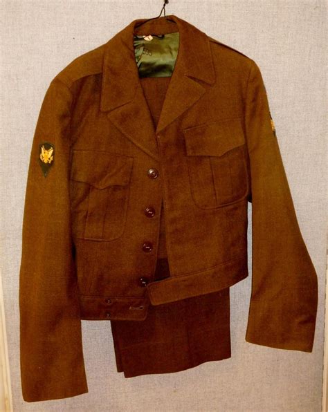 Lot Vintage Original Wwii Us Army Ike Jacket Full Uniform W