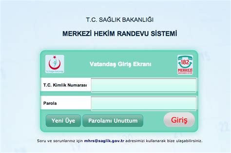 Daha önceden üyelik kaydınız yok ise randevu al butonuna tıkladıktan sonra gelen ekrandan üye ol seçeneğini tıklayarak üyelik işleminizi gerçekleştirebilirsiniz. MHRS Hastane randevu alma - Sağlık Haberleri