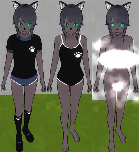 Yandere Sim Skin Russian Blue Cat Extra Uniforms By Televicat On