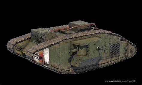 Artstation Wwi British Mark V Tank 3d Model