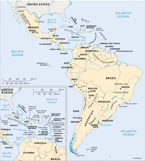 Latin America Map Map Travel Holiday Vacations