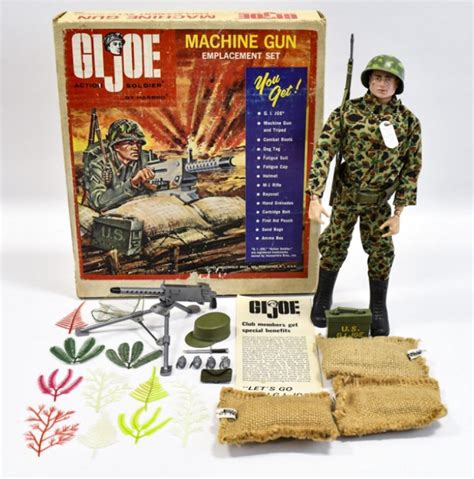 Sold Price Hasbro Gi Joe Machine Gun Emplacement Set W Box January 5