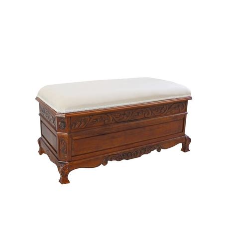 This 108 qt storage trunk features molded grooves at the top and bottom in order that a couple of units will 'key' together in addition to a removable lid and tie downs at the side. International Caravan Windsor Storage Trunk Bench in ...