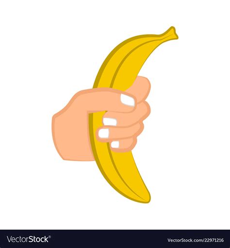 Hand Holding A Banana Royalty Free Vector Image