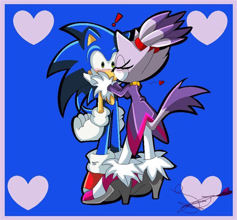 Sonic And Blaze Kissing