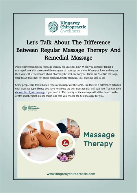 Lets Talk About The Difference Between Regular Massage Therapy And