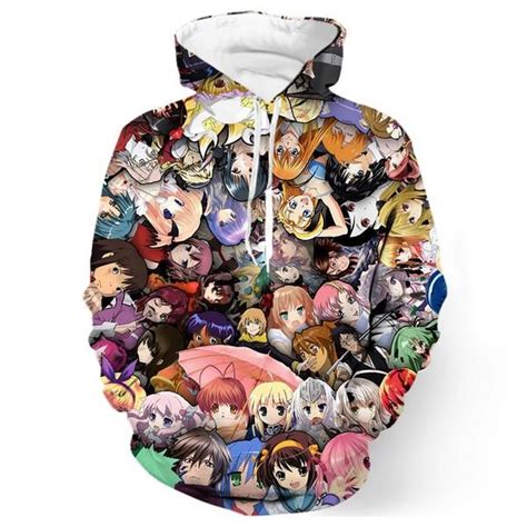 Anime Females Characters Shirts Hoodies Sweatshirts Hoodie Winter