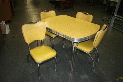 Yellow Formica Table On Vintage Design Retro Kitchen Tables Kitchen Table Chairs Formica Table