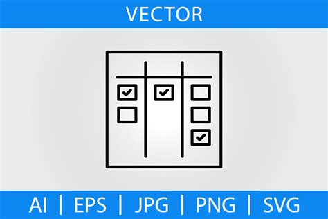 Vector Agile Board Outline Icon Graphic By Samdesigns · Creative Fabrica