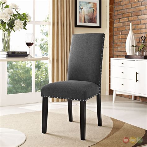 Side chairs & dining chairs. Parcel Modern Upholstered Dining Side Chair With Nail Head ...