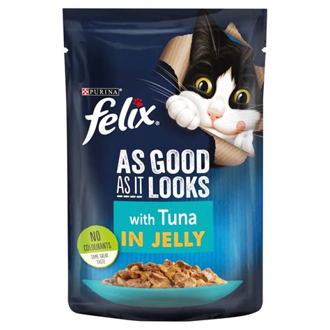 FELIX AS GOOD AS IT LOOKS Tuna In Jelly Wet Cat Food 100g BB Foodservice