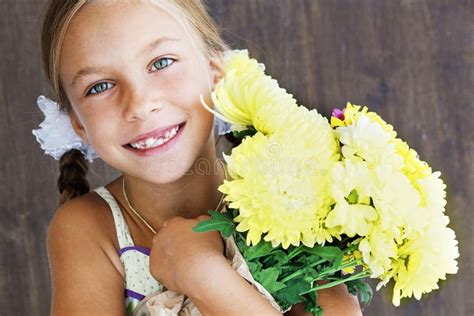 Child Holding Flowers Stock Image Image Of Flowers Summer 33503469