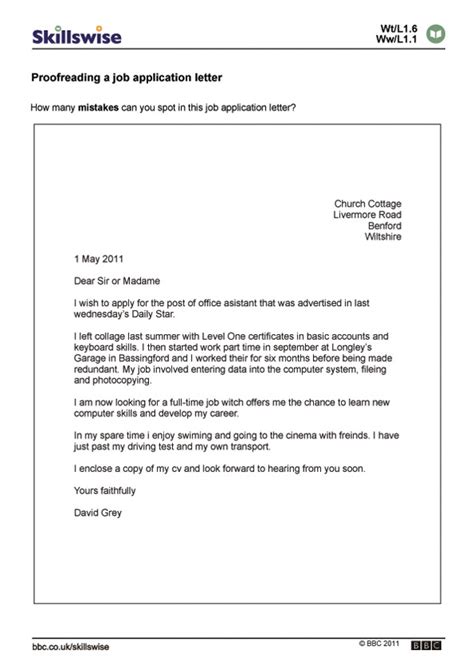 How to write a cover letter for a job application that works. Proofreading a job application letter