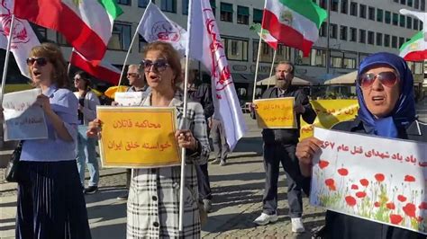 تظاهرات ایرانیان آزاده و هواداران مجاهدین در استهکلم سوئد ۵ مرداد Youtube