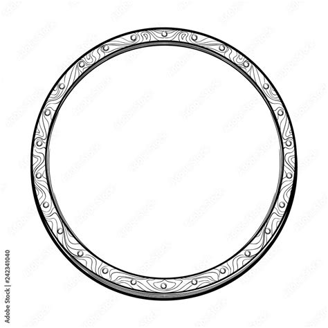 Early Medieval Circular Shield Front View Element For Design Coat Of