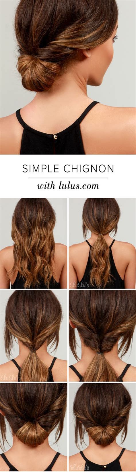 Lulus How To Simple Chignon Hair Tutorial Fashion Blog Hair Styles Chignon Hair