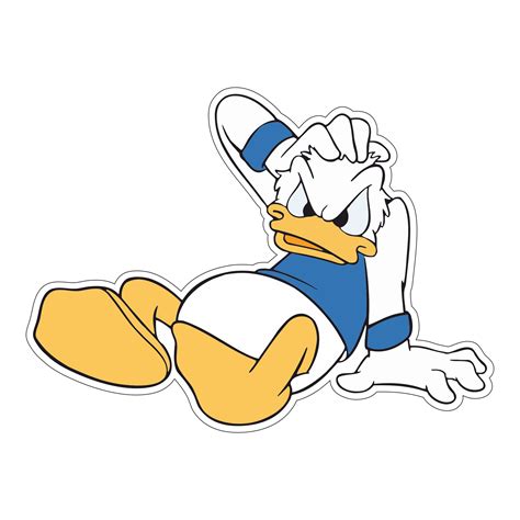 Donald Duck Sticker 1 10cm X 8cm