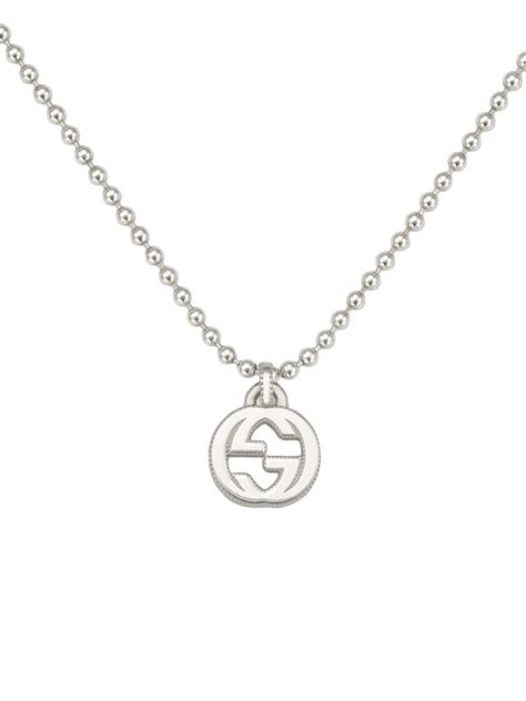 Gucci Interlocking G Necklace In Silver Farfetch