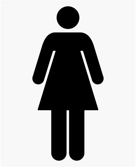 Woman Standing Silhouette Black Shape Female Stick Figure Clipart Hd