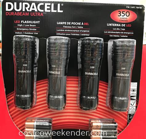 Duracell Durabeam Ultra Led Flashlight 350 Lumens 4 Pack Costco