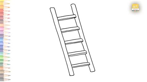 Ladder Outline Drawing Easy How To Draw A Ladder Step By Step