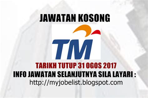 Incoming search terms kilang kluang jawatan kosong (1) metro hari ini jawatan kosong driver lori (1) Jawatan Kosong di Telekom Malaysia Berhad (TM) - 31 Ogos 2017