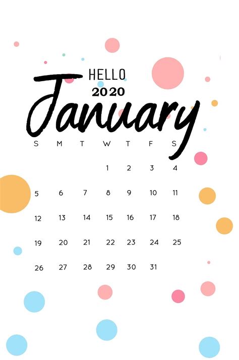 Free Download Iphone January 2020 Wallpaper Calendar Latest Calendar
