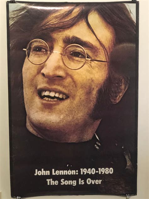 John Lennon 1940 1980 The Song Is Over Vintage Poster 23x Etsy