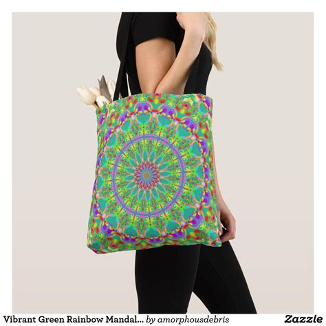 vibrant-green-rainbow-mandala-tote-bag-tote-bag-pattern,-tote-pattern,-green-tote-bag