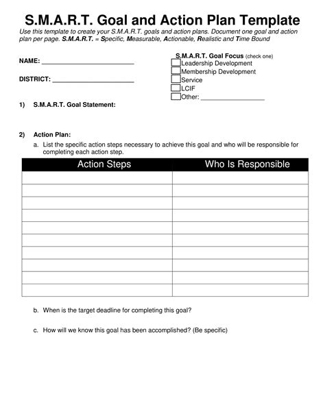 Printable Smart Action Plan 12 Examples Format Pdf Examples