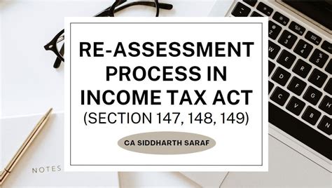 Re Assessment Process In Income Tax Actsection 147 148 149 By Ca