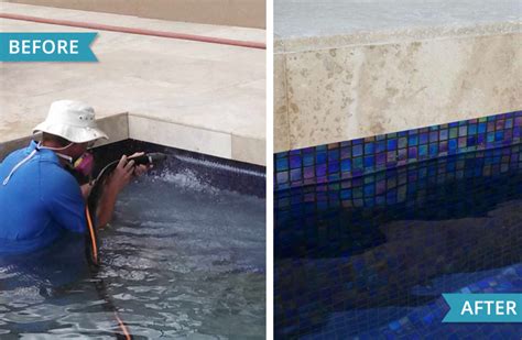 Then, do a spot test on your tiling on the lowest setting. Calcium Removal from Pool Tile in Paradise Valley and ...