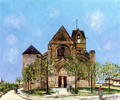 Maurice Utrillo Church In Rampillon Seine Et Marne Oil Painting