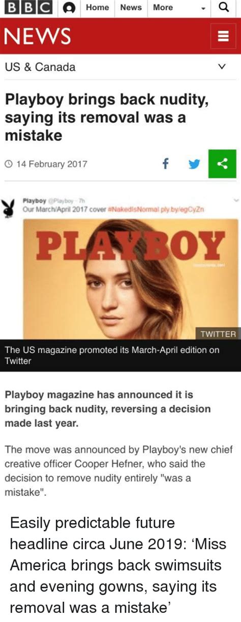Home News More News Us Canada Playboy Brings Back Nudity Saying Its